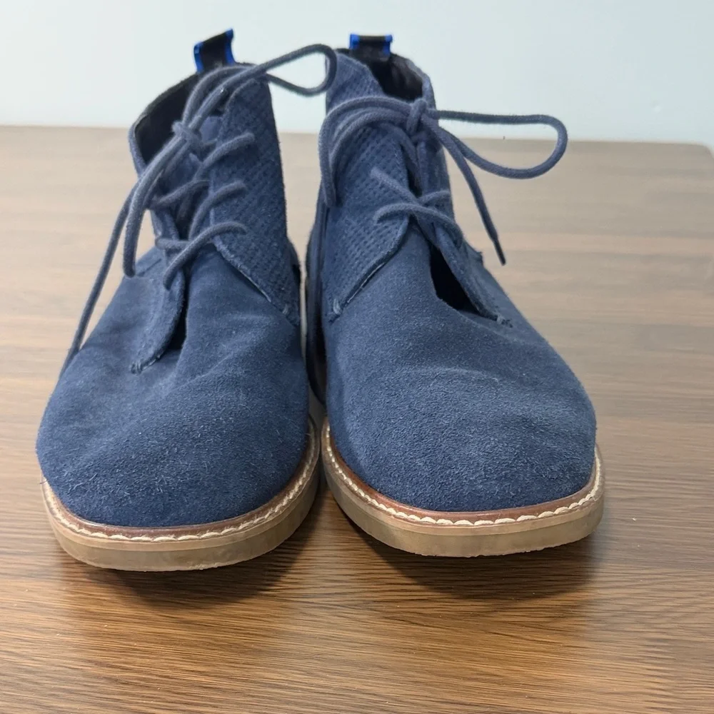 Steve Madden Blue Suede Hardenn Men's‎ Boots Sz 10